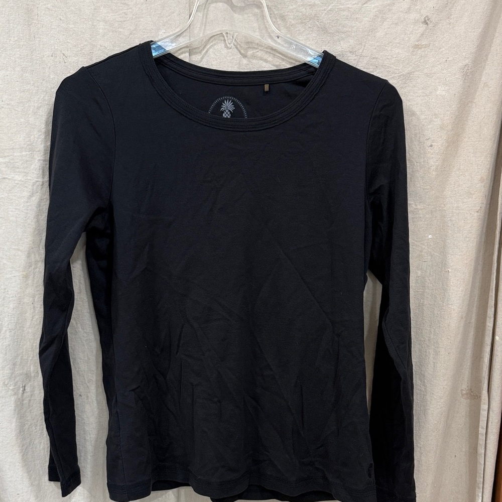 Tommy Bahama Black Long Sleeve Tee Women’s Size XL 100% Cotton